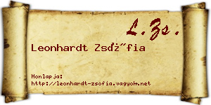 Leonhardt Zsófia névjegykártya
